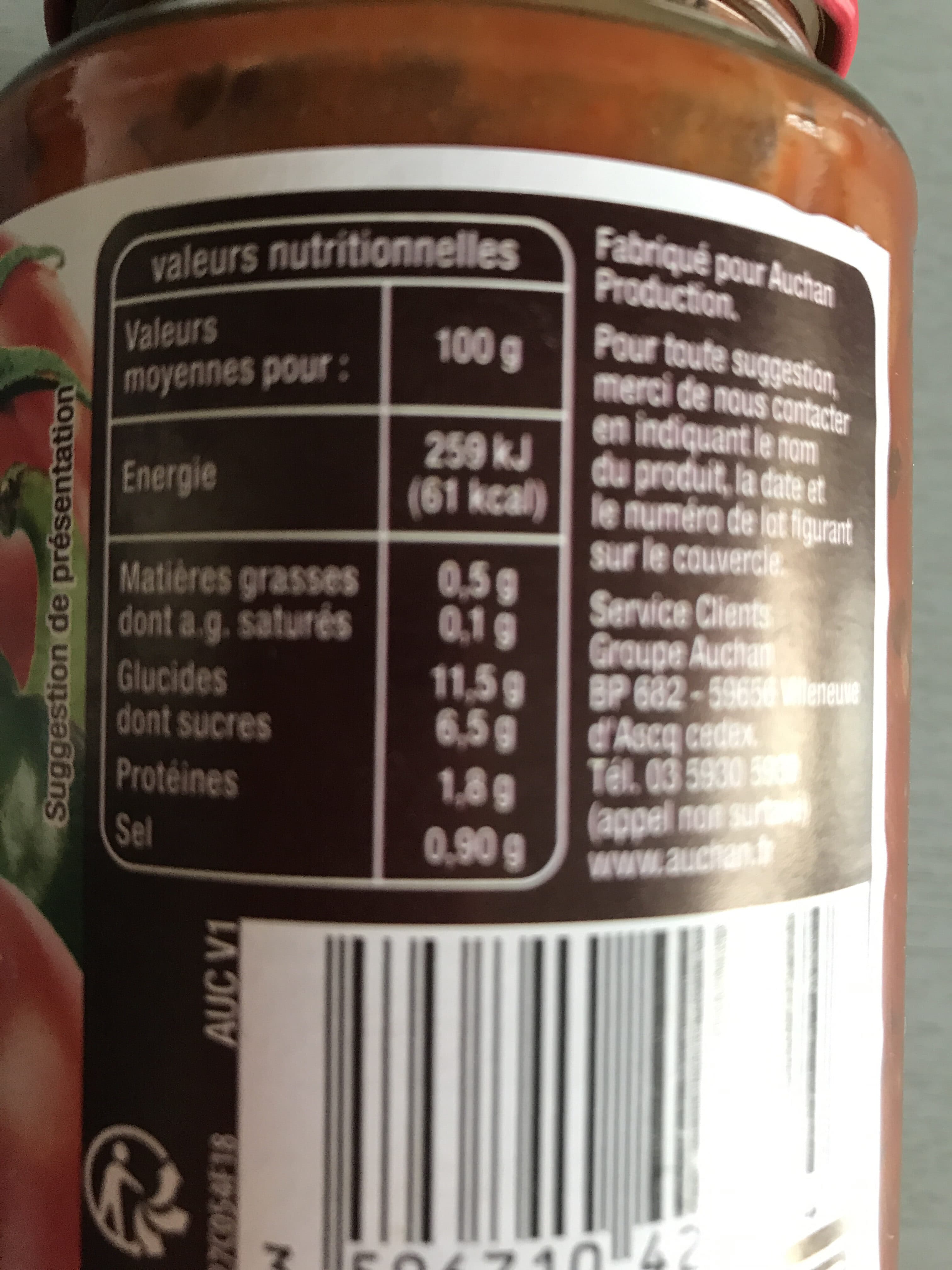 Auchan Sauce Saveur Chili packshot