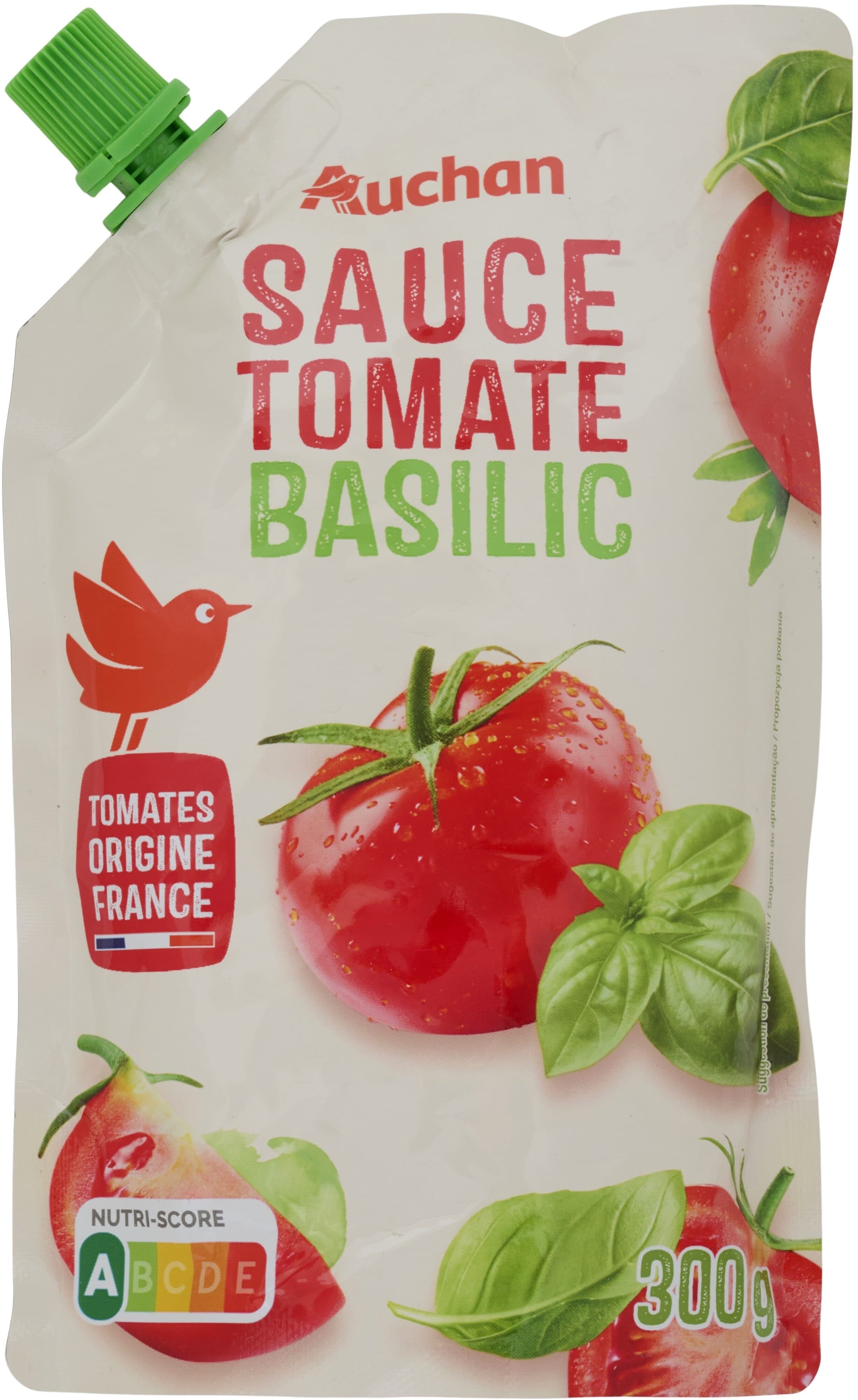 Auchan Sauce Tomate Basilic packshot