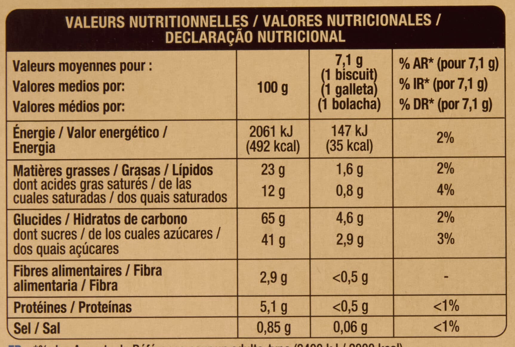 Auchan Galettes flocons d'avoine packshot