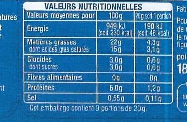 Auchan Mon moment fromager Nature-25% de sel* packshot