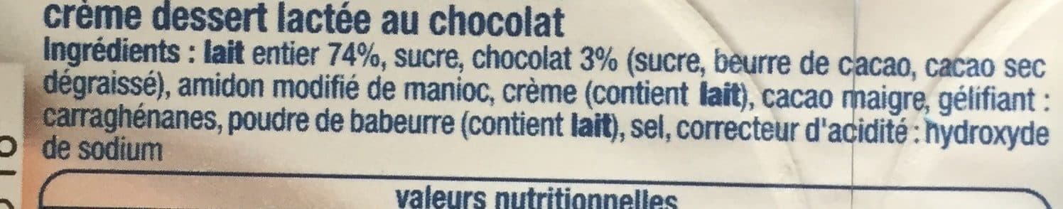 Auchan AUCHAN Crème dessert Chocolat lait packshot
