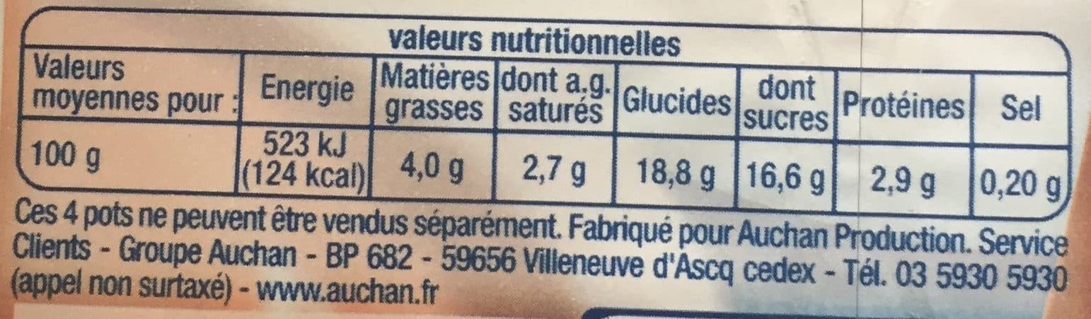 Auchan AUCHAN Crème dessert Chocolat lait packshot