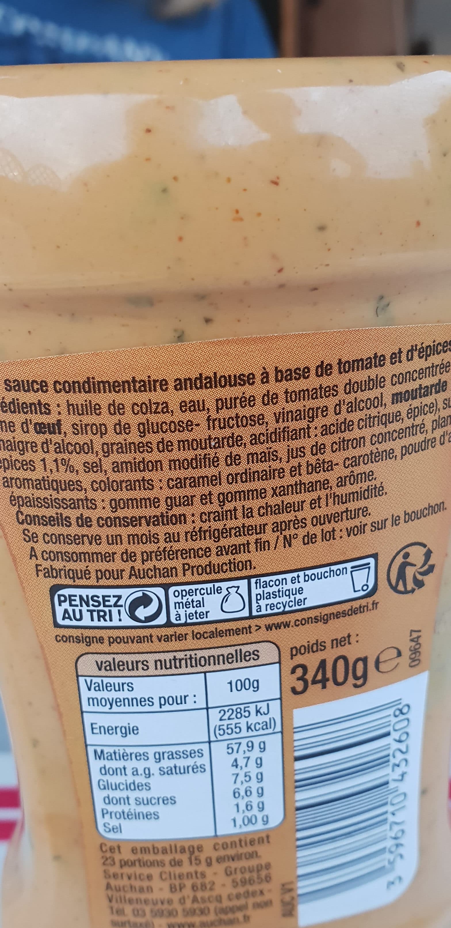 Auchan Sauce andalouse packshot