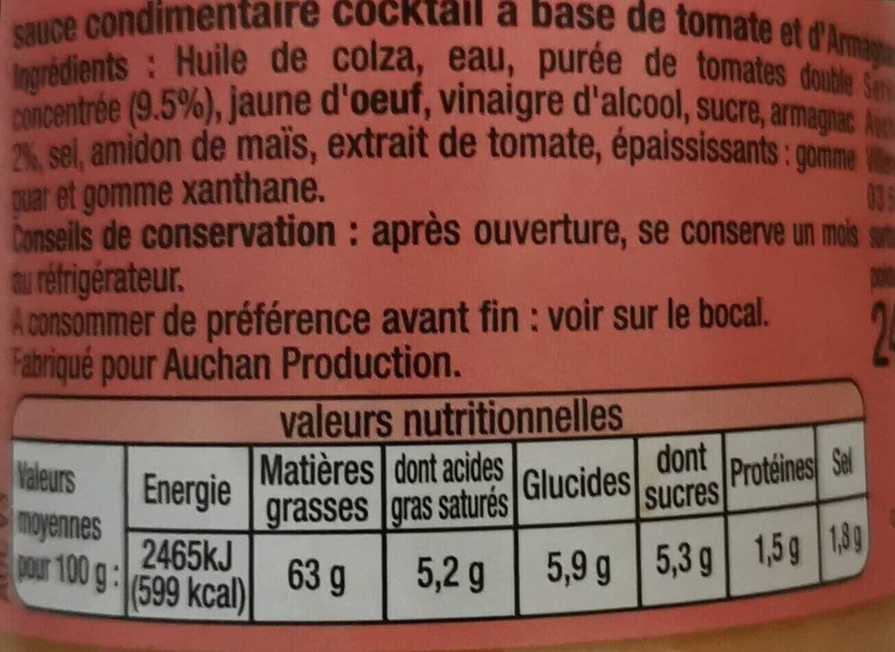 Auchan Sauce cocktail packshot
