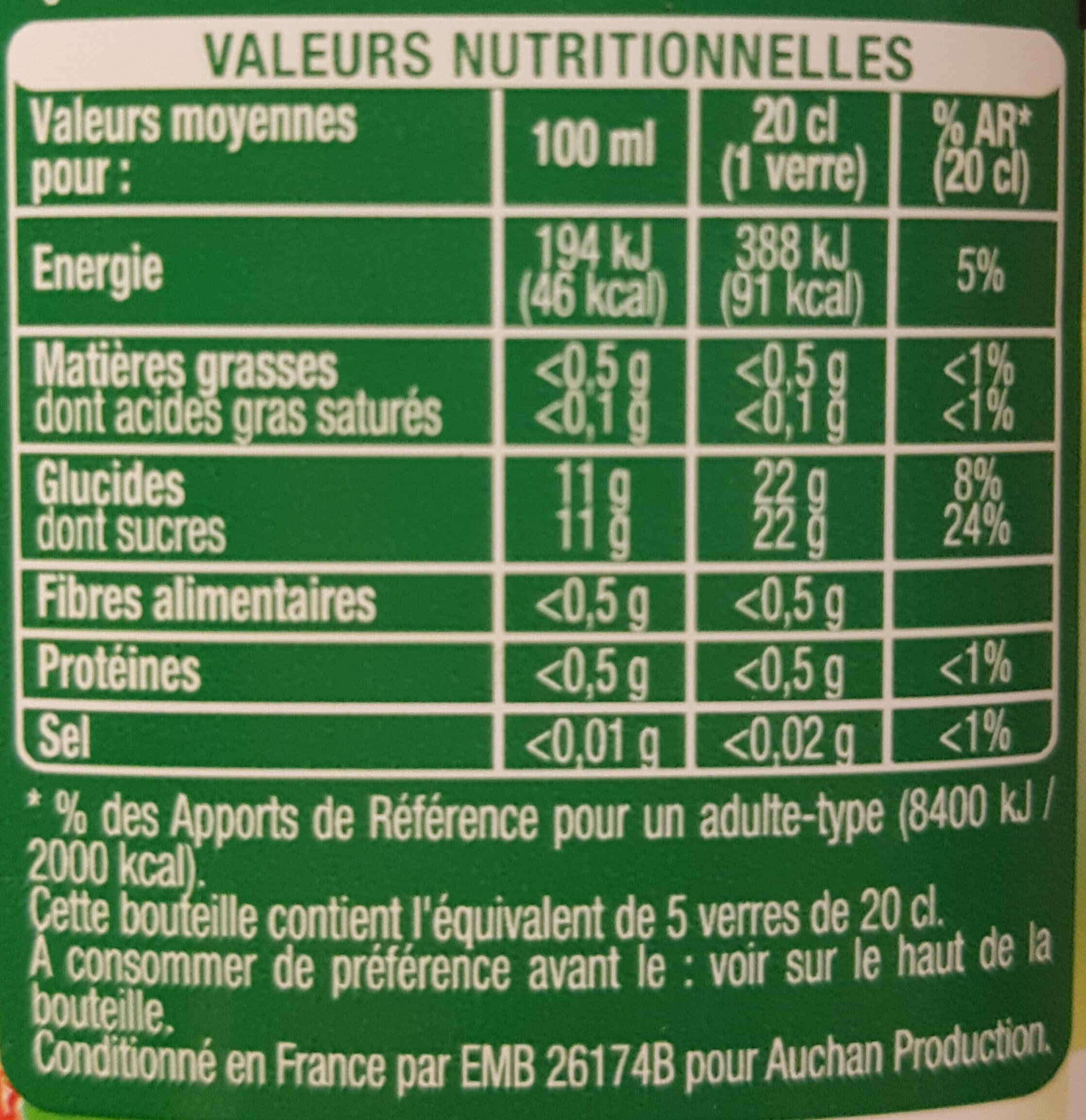 Auchan Instant Gourmand - Fraise - Teneur en fruits : 40% minimum packshot
