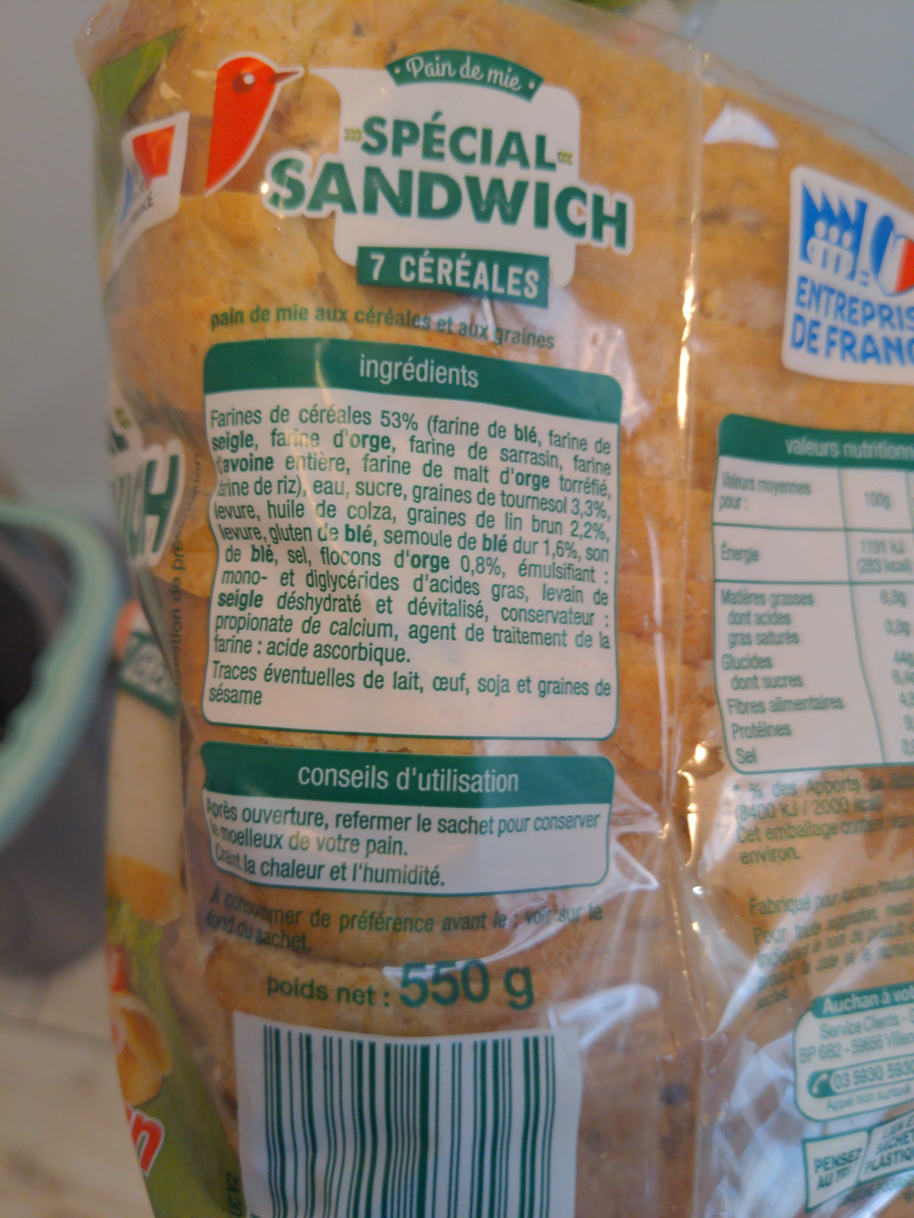 Auchan Special sandwich7 cereales packshot