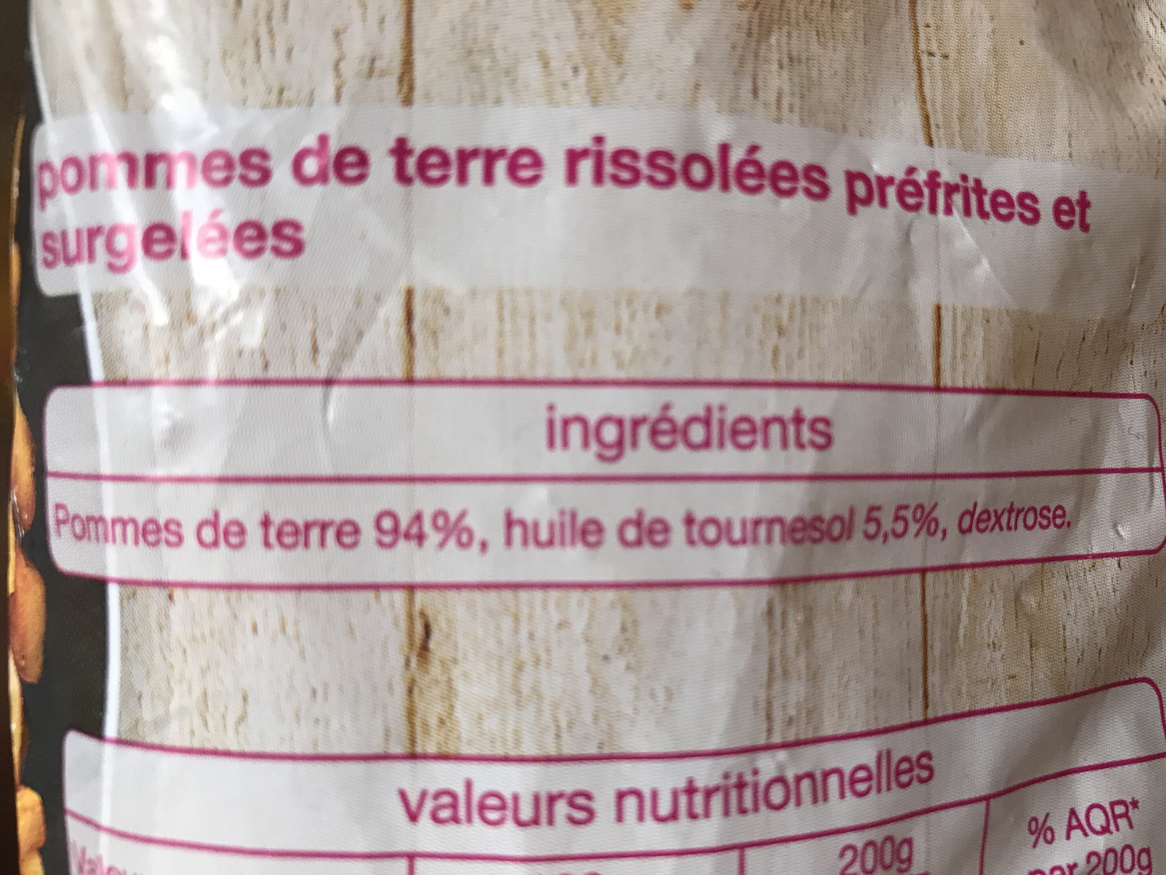 Auchan Les pommes de terre rissolees packshot