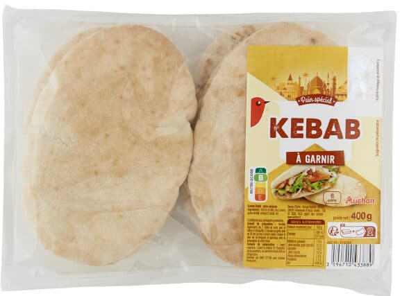 Auchan Pain spécial KEBAB À GARNIR packshot