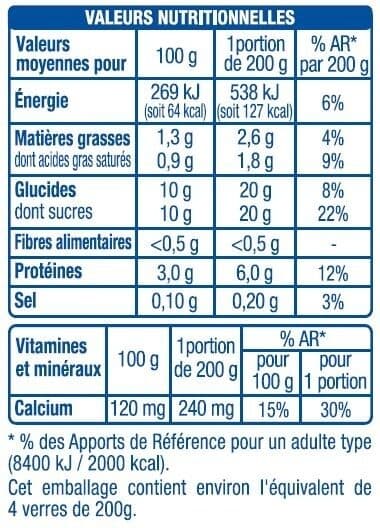 Auchan Yaourt a boire saveur framboise packshot