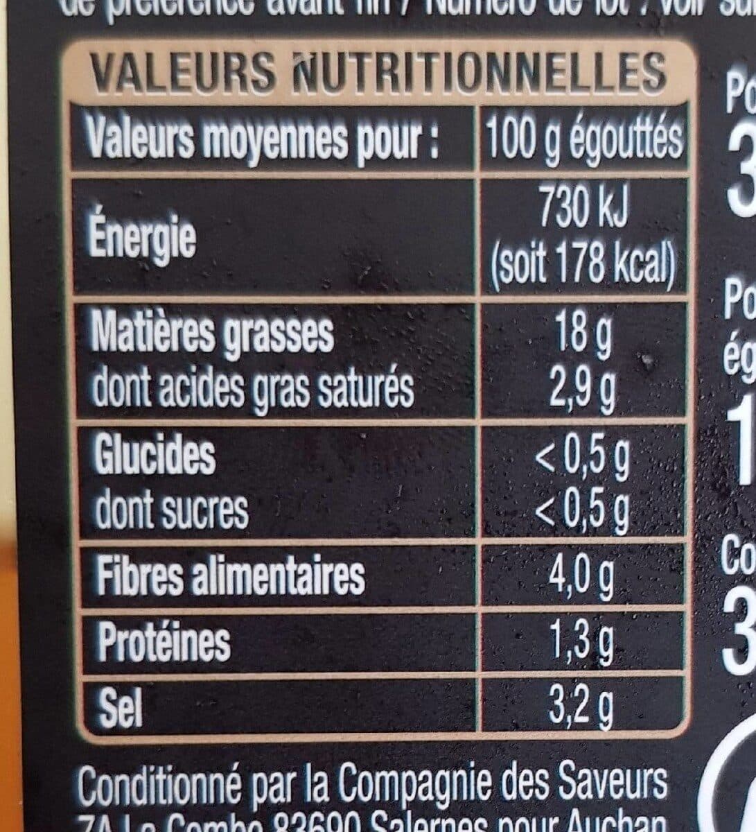 Auchan Olives vertes Picholines packshot