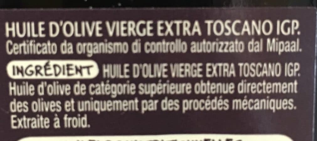 Auchan Huile d'olive vierge extra toscano igp packshot