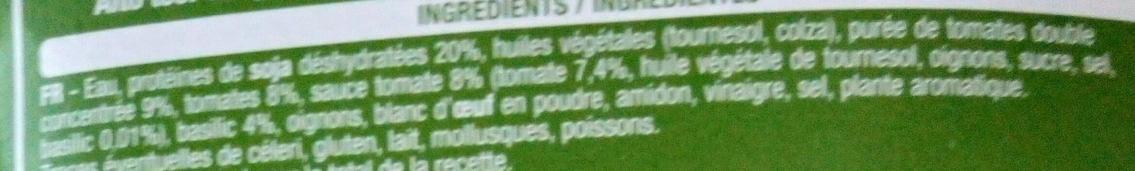 Auchan BOULETTES SOJA TOMATE et BASILIC packshot