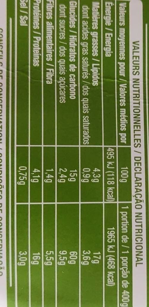 Auchan Lasagnes aux légumes et au tofu // lasanha com legumes e tofu packshot