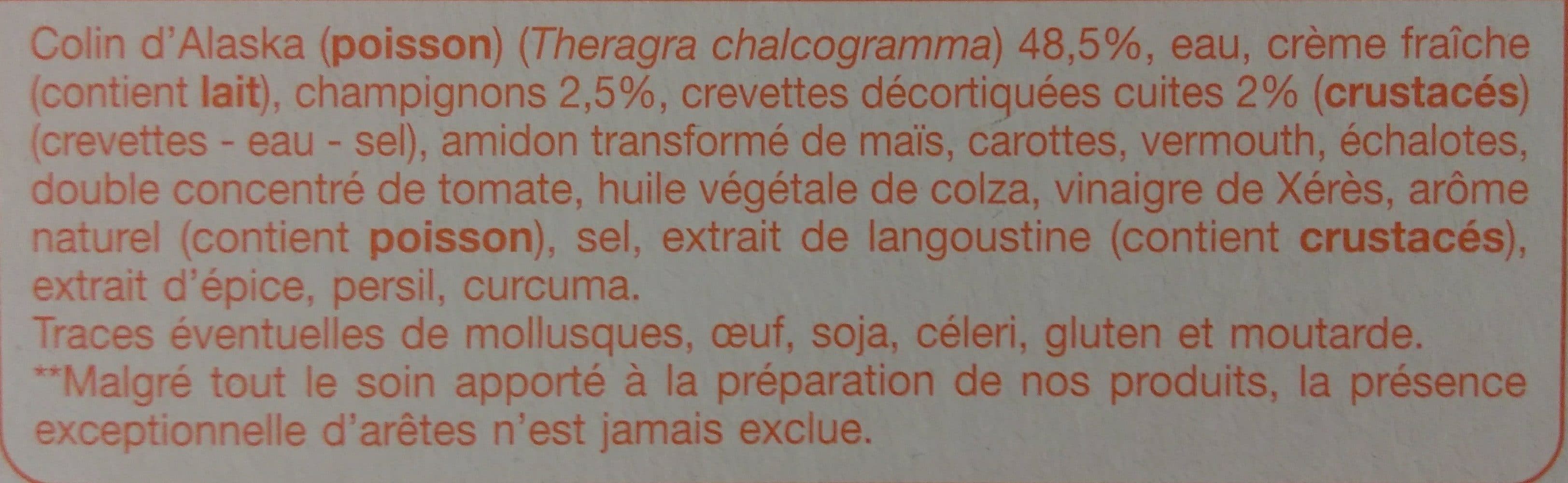Auchan Colin d'Alaska sauce crevettes packshot