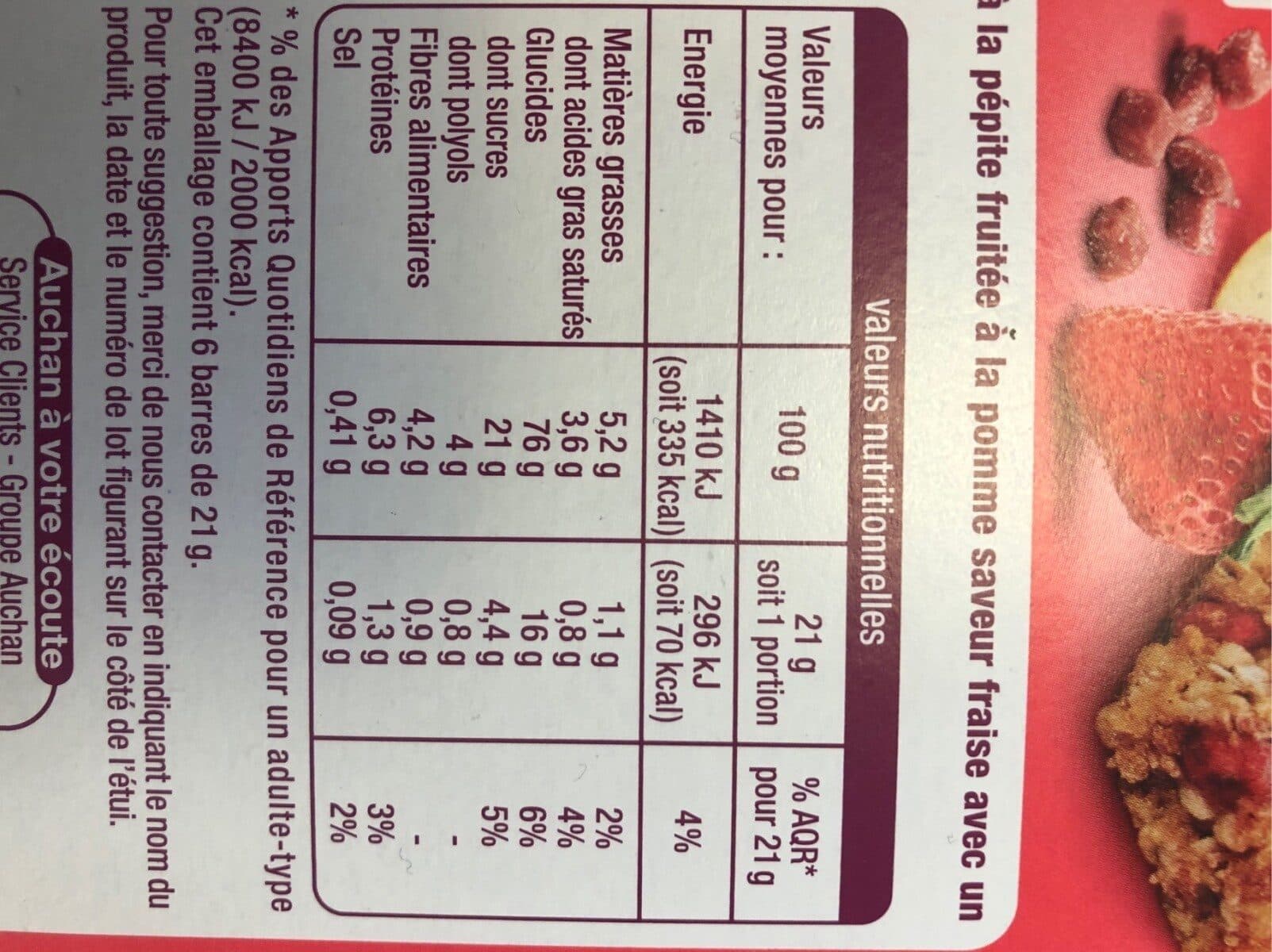 Déliform Barre de Céréales Pomme Saveur Fraise packshot