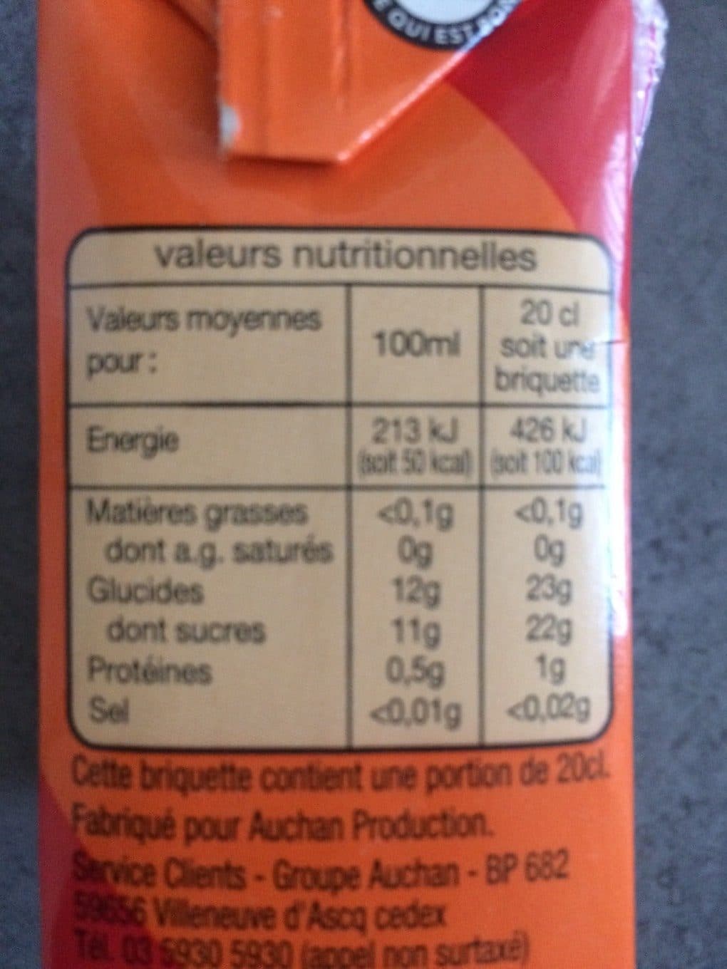 Rik&rok Nectar orange peche abricot packshot