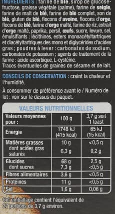 Auchan Toasts ronds nature packshot