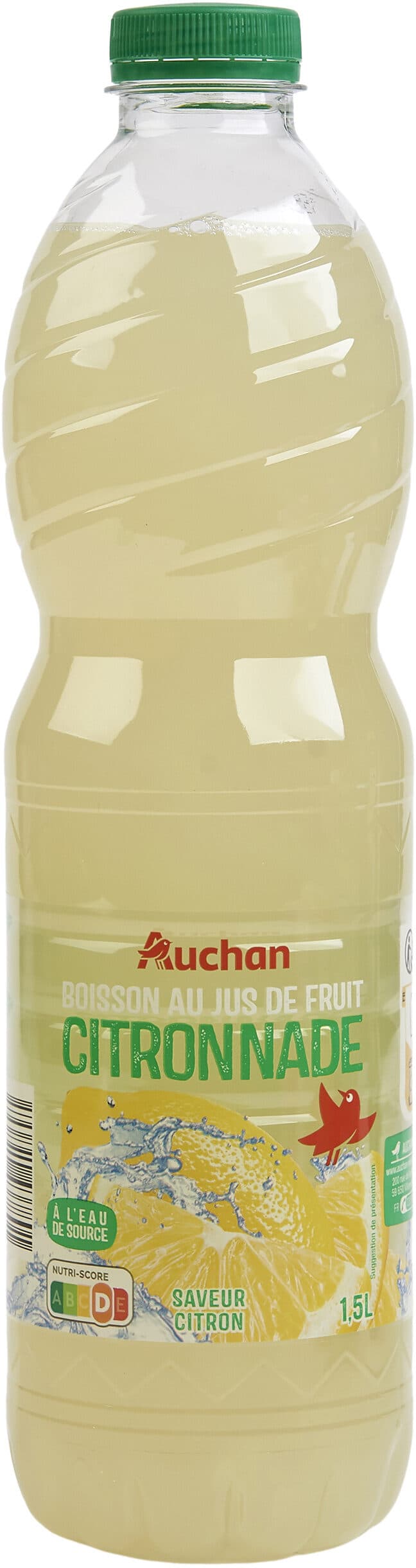 Auchan Boisson au jus de fruit - Citronnade - saveur citron packshot