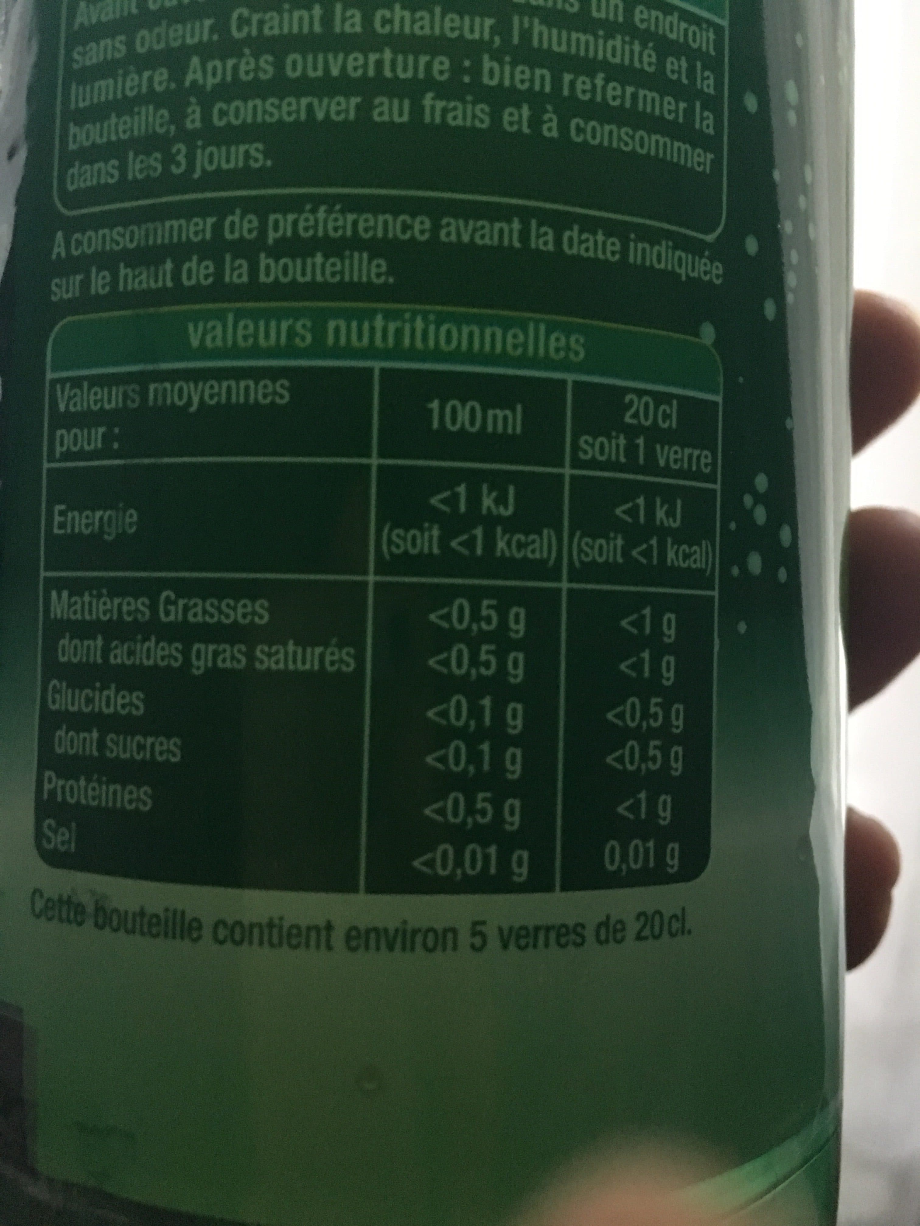 Auchan Eau minérale pétillante sans sucres saveur menthe packshot