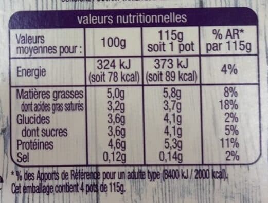 Auchan Yaourt au lait de chèvre nature packshot