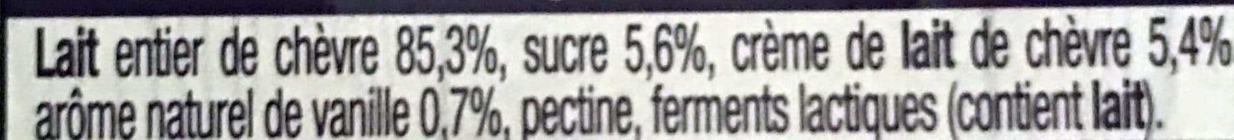 Auchan Yaourt au lait de chèvre vanille packshot