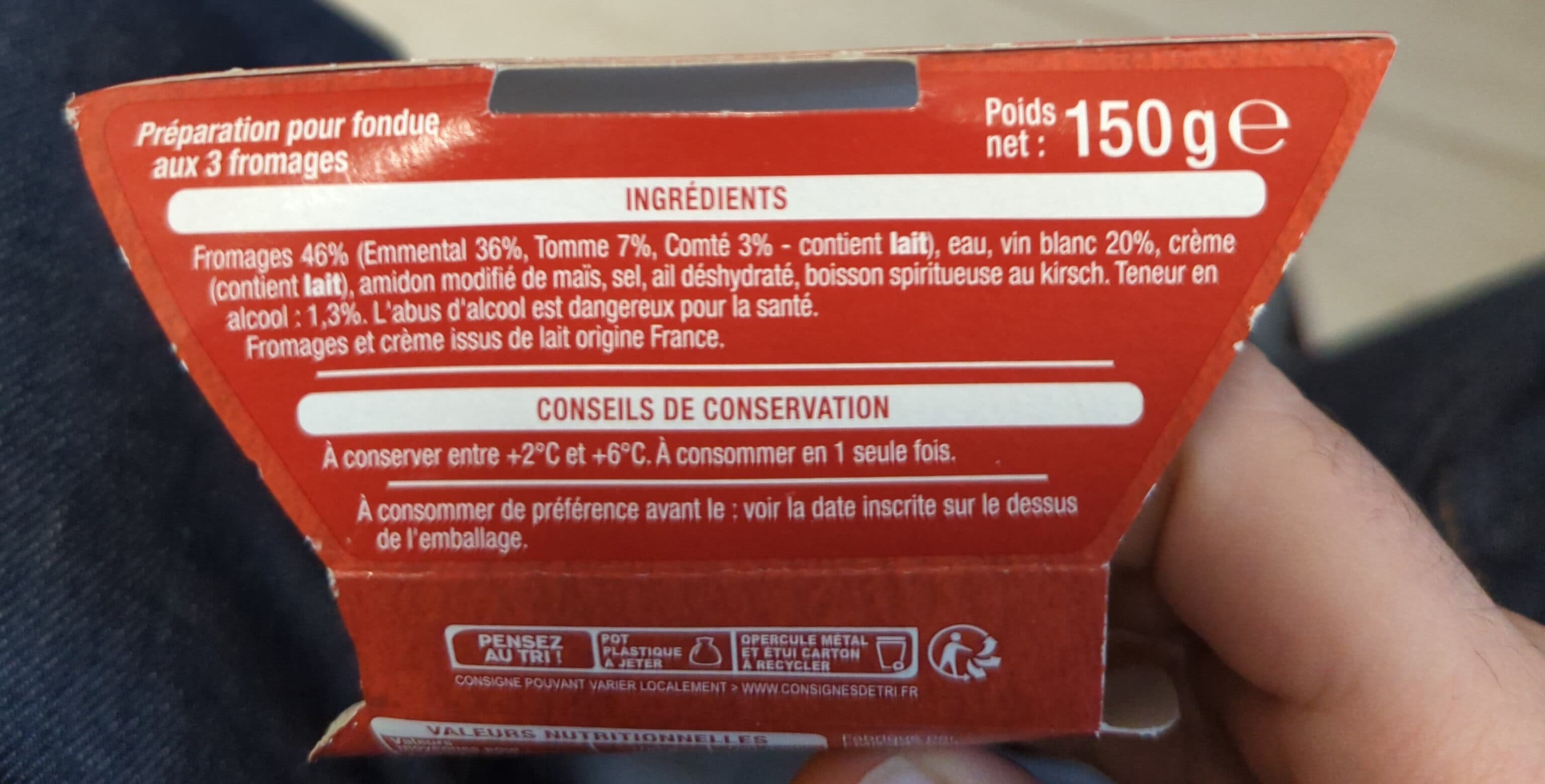 Auchan MINI FONDUE3 Fromages packshot