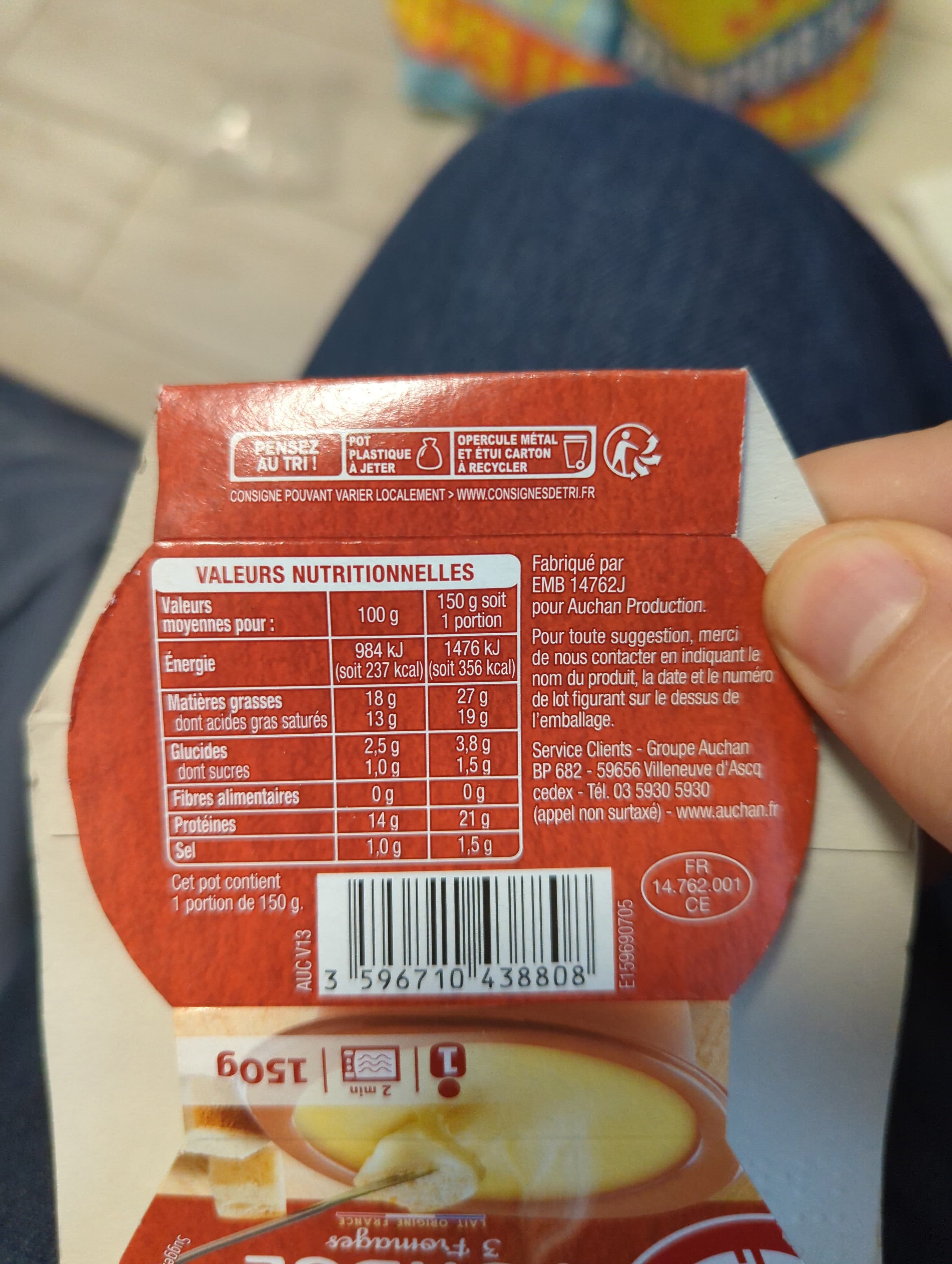 Auchan MINI FONDUE3 Fromages packshot