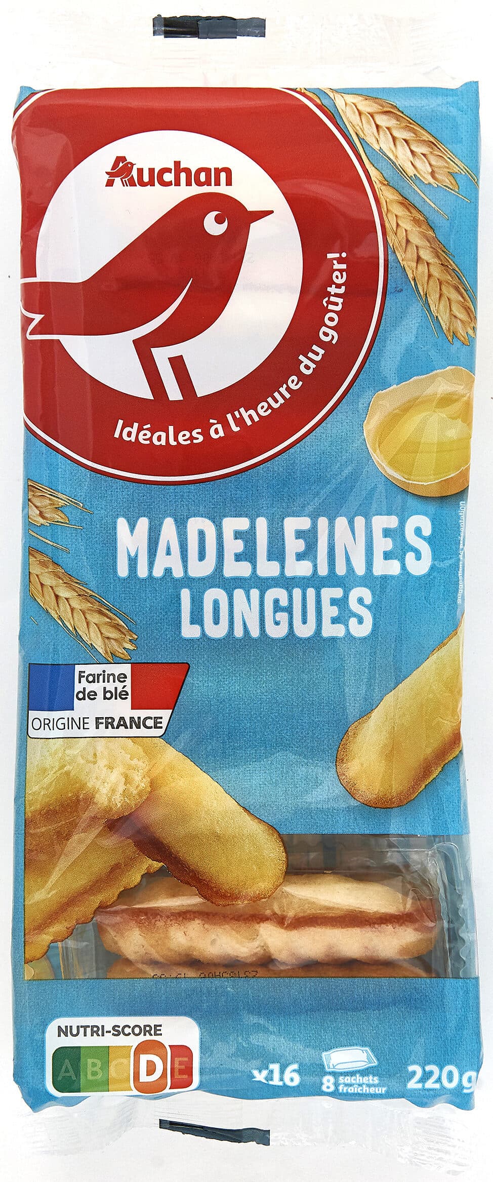 Auchan Madeleines longues packshot