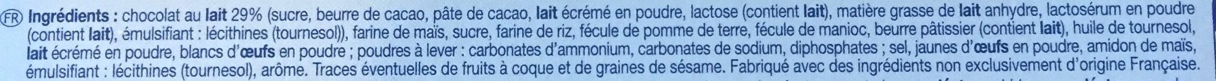 Auchan Sablés nappés chocolat au lait packshot