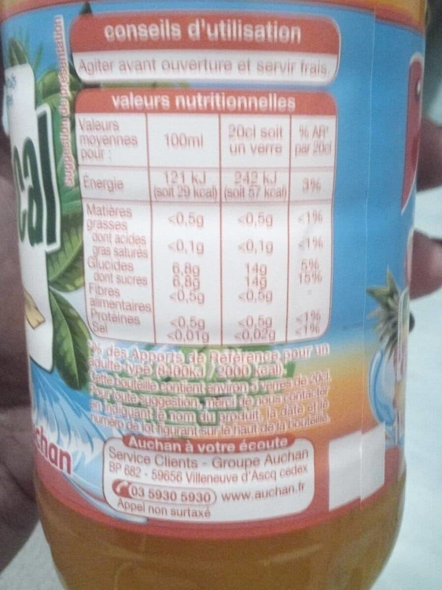 Auchan Boisson aux jus de fruits - tropical - à l'eau de source - Goût Tropical packshot