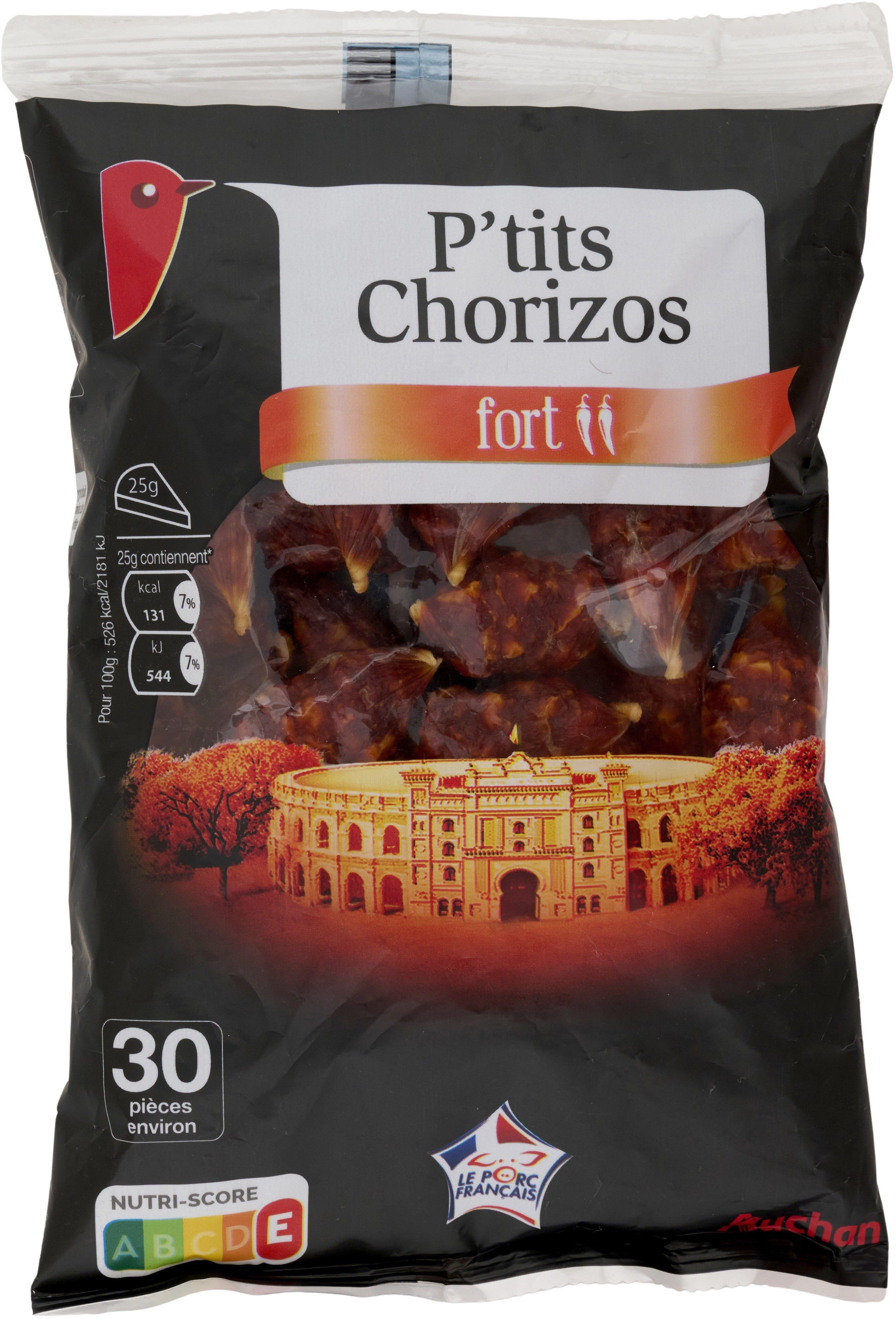 Auchan P'tit chorizos fort packshot