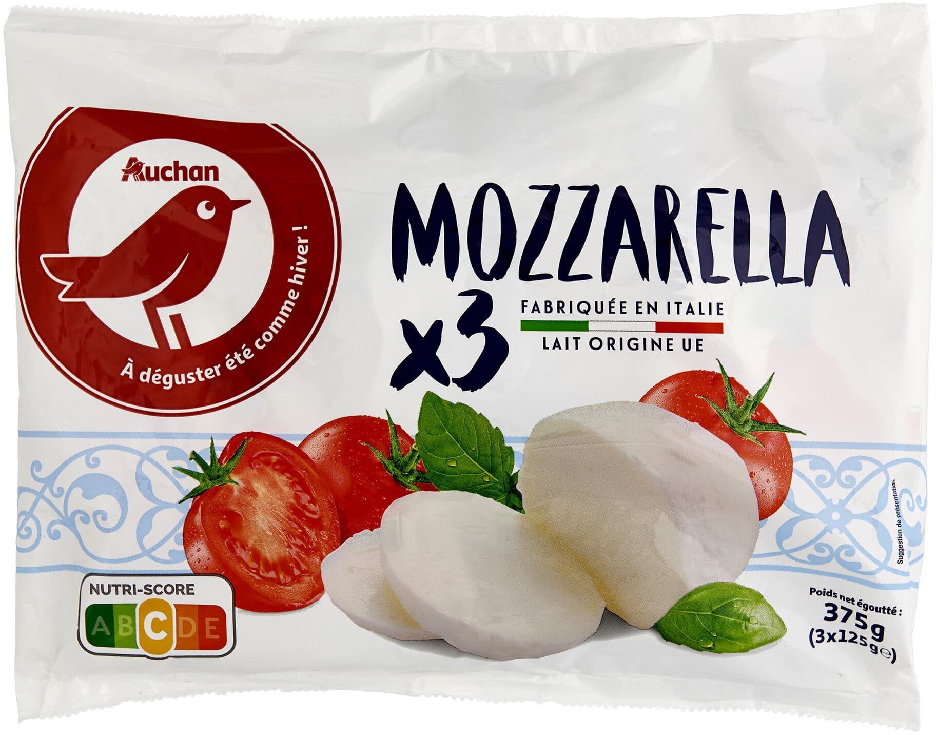 Auchan Mozzarella packshot