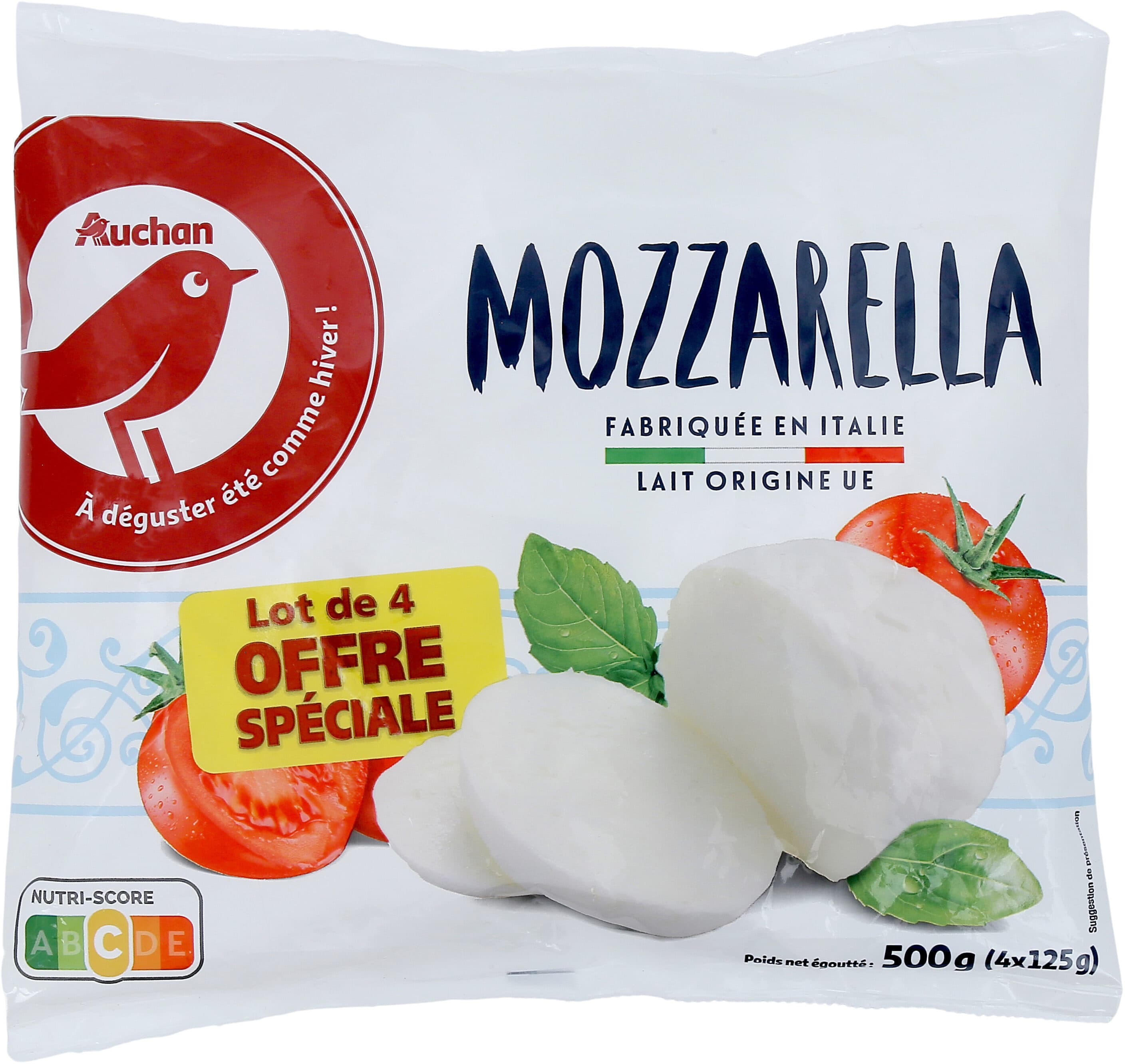 Auchan Mozzarella packshot