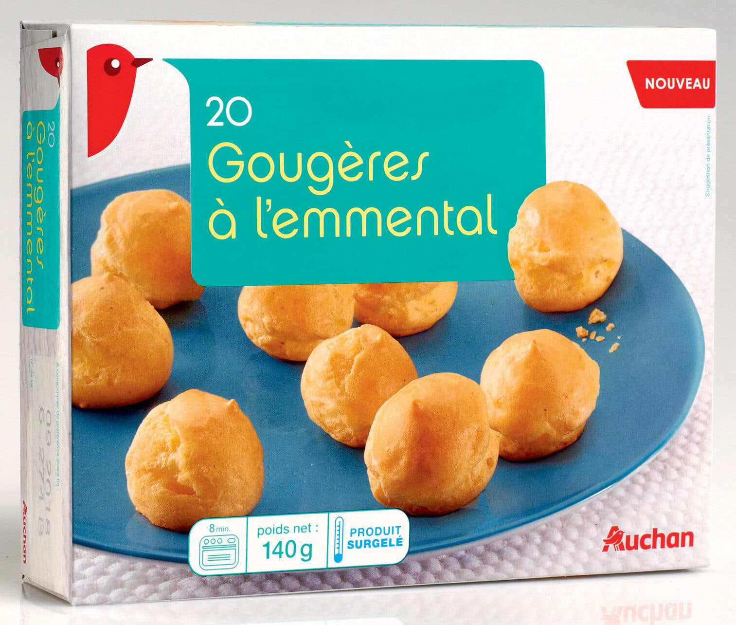 Auchan 20 gougères à l'emmental packshot