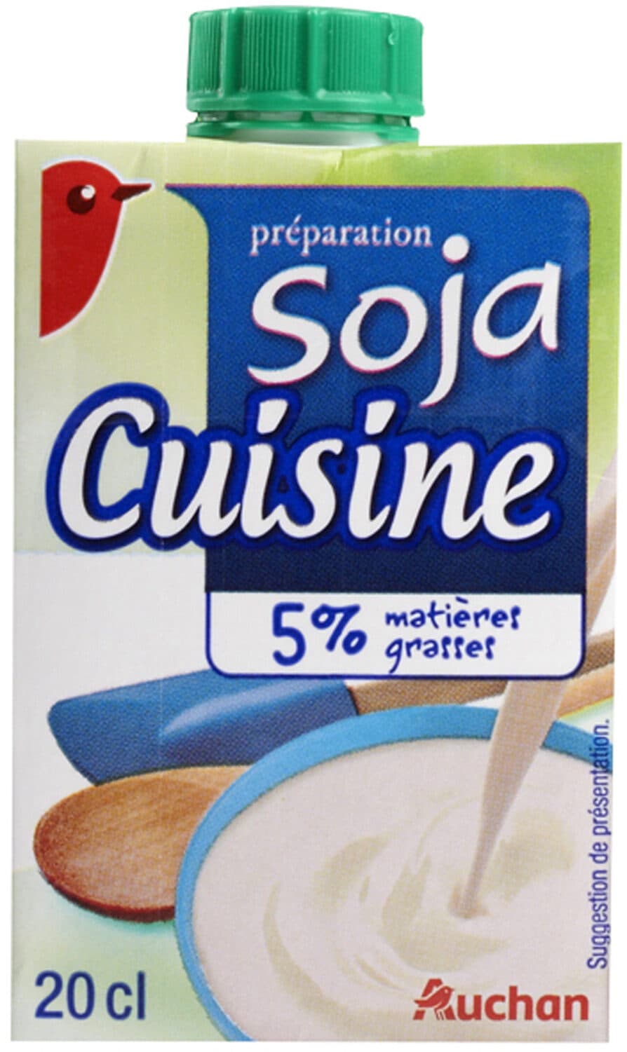 Auchan préparation SOJA Cuisine5% matières grasses packshot