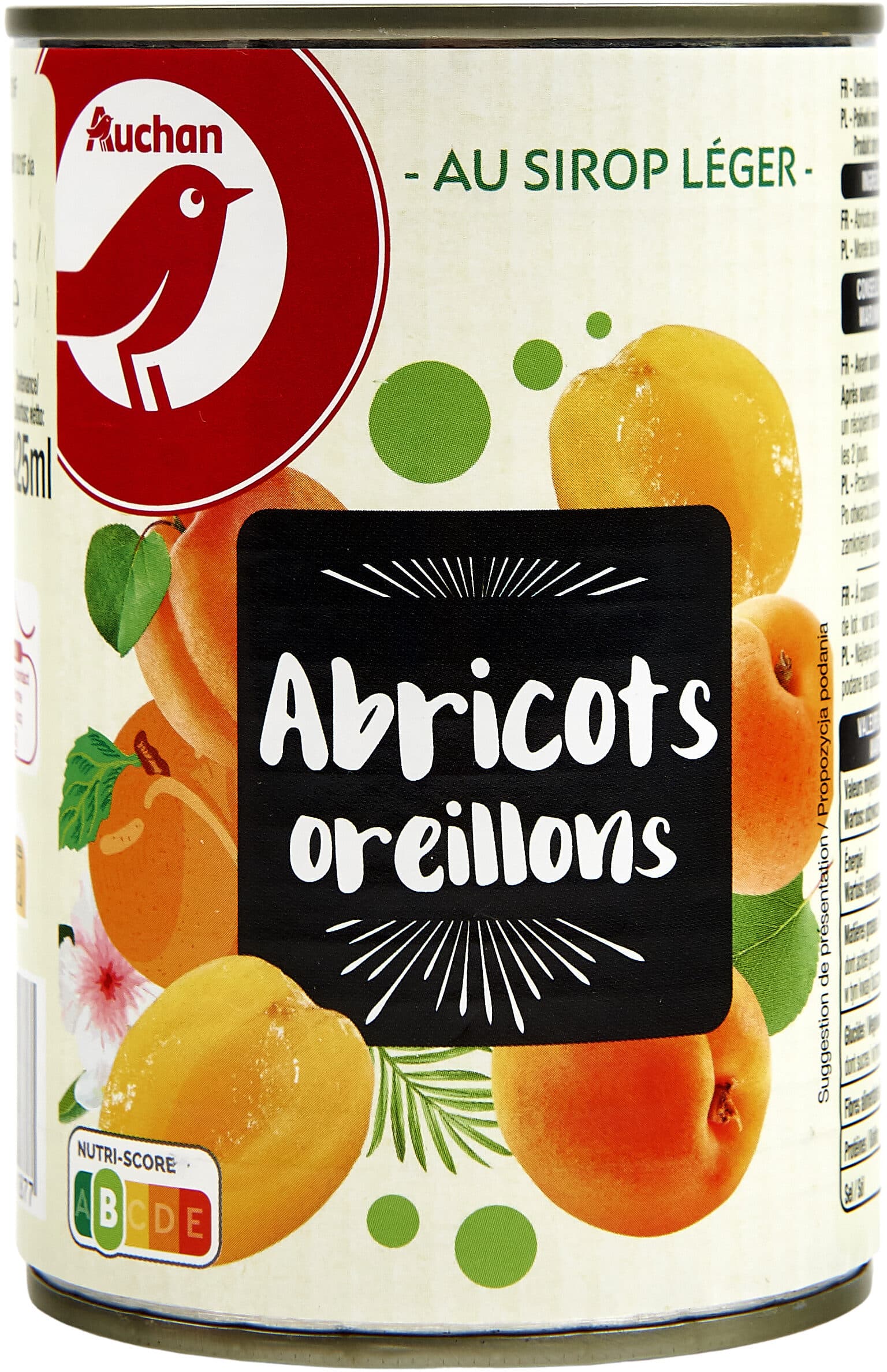 Auchan Abricots oreillons packshot