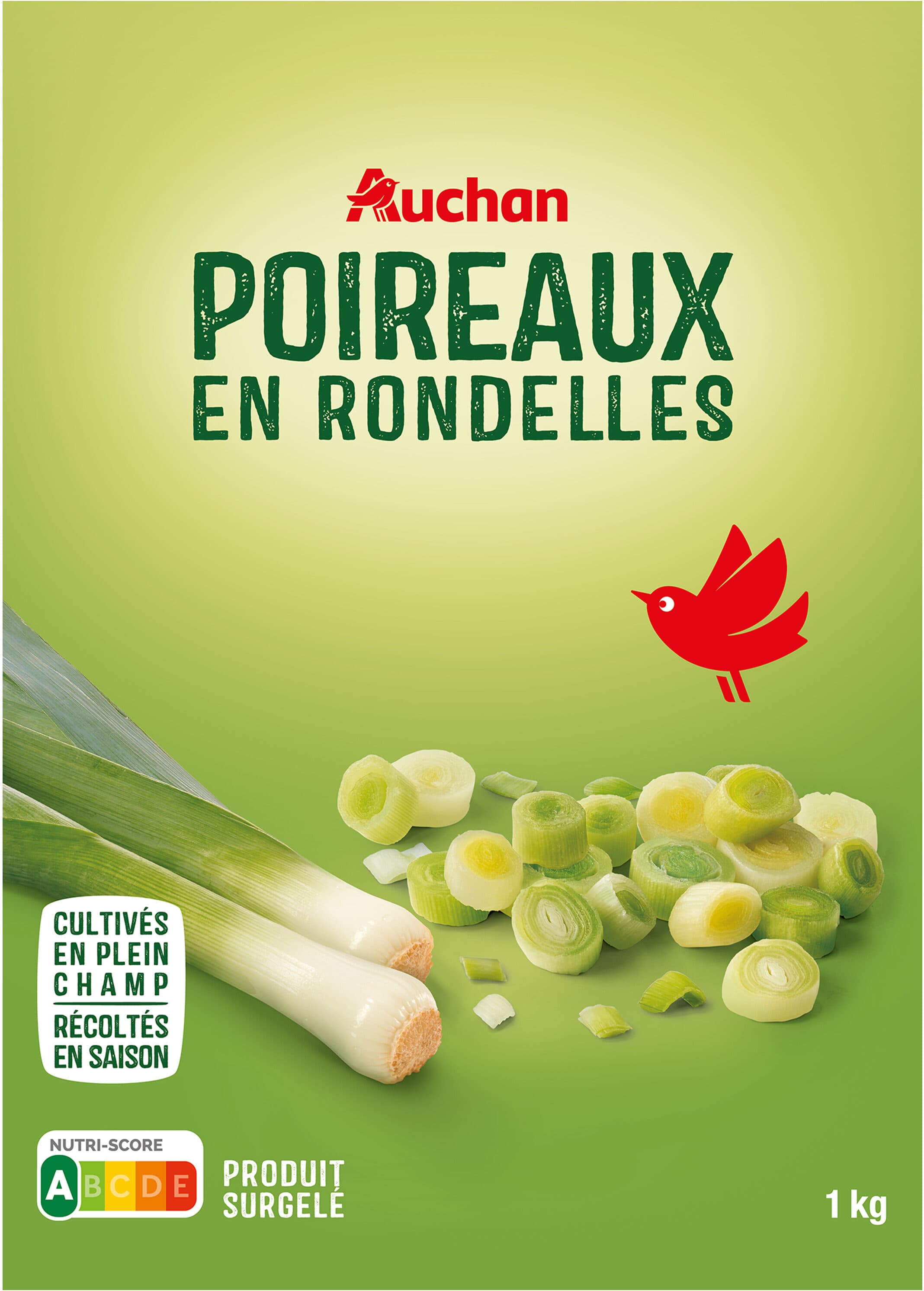 Auchan Poireaux en rondelles packshot