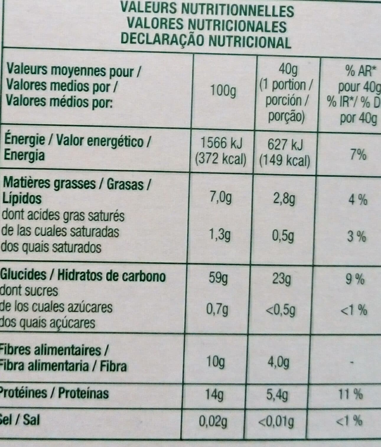 Auchan Flocons d'avoine packshot
