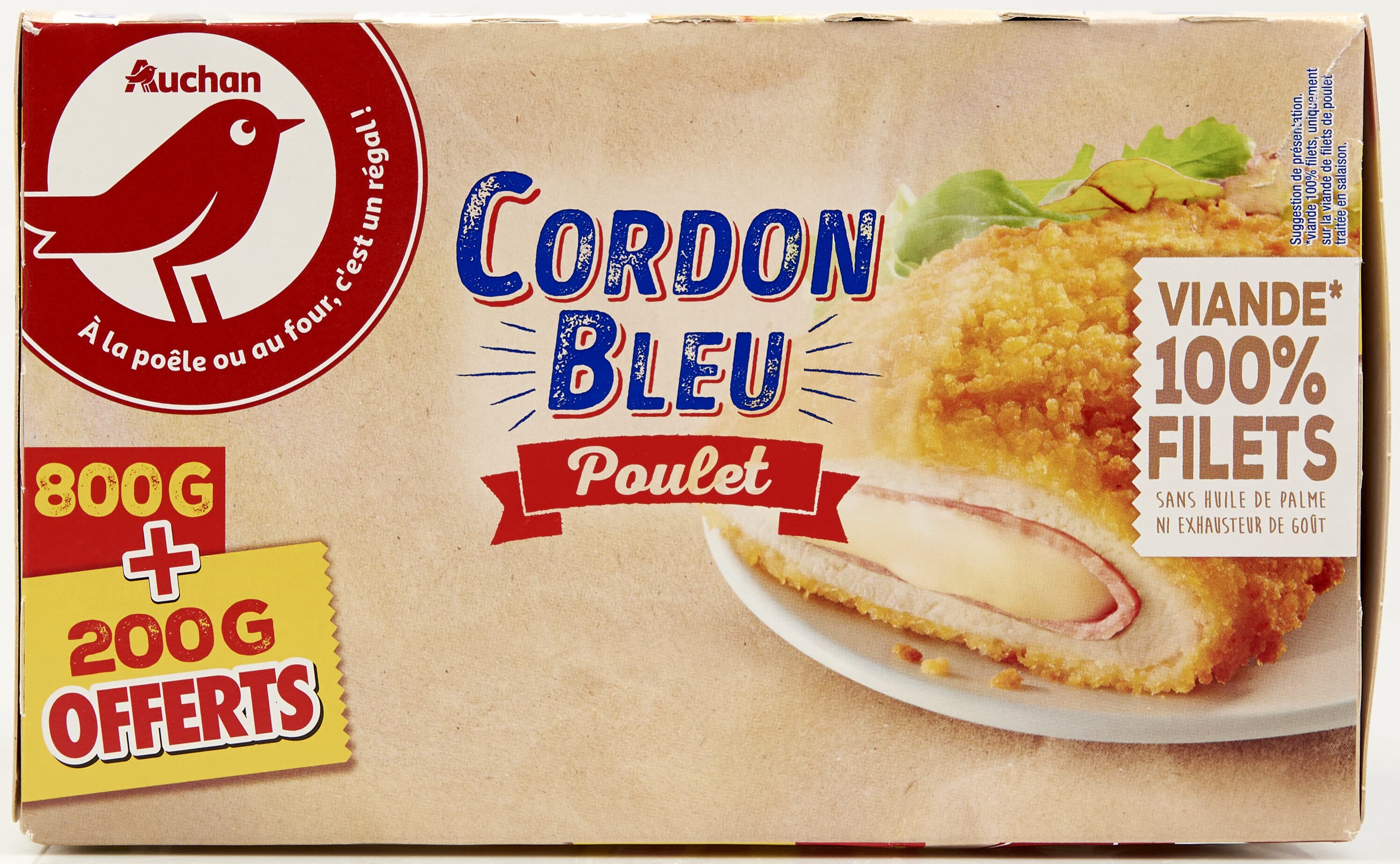 Auchan Cordons bleus Poulet x10 packshot