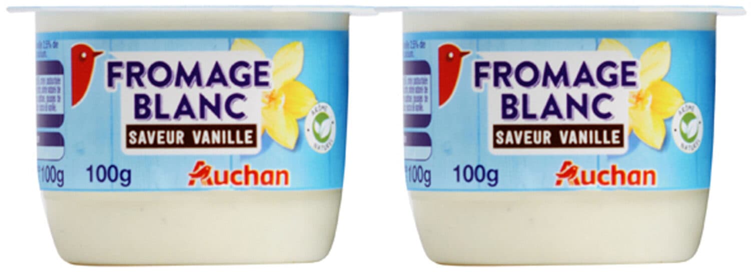 Auchan Fromage BlancSaveur Vanilledoux et sucré packshot
