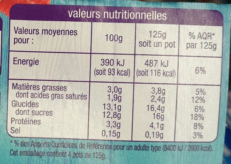 Auchan Yaourts aux fruits rouges mixésFraise Framboise packshot