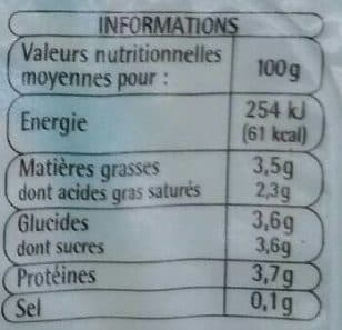 Auchan Yaourt brassé nature packshot
