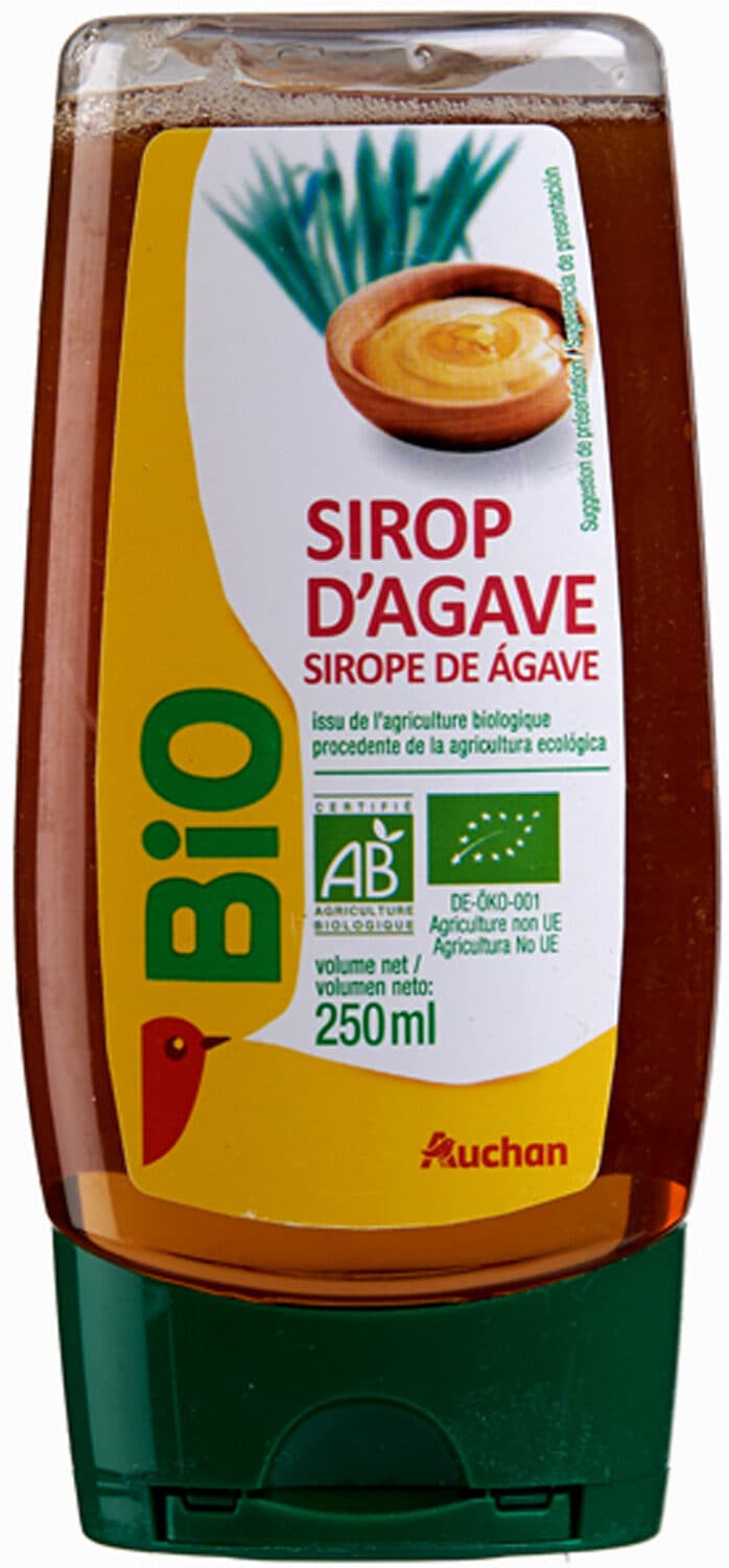 Auchan Sirop d'agave bio packshot