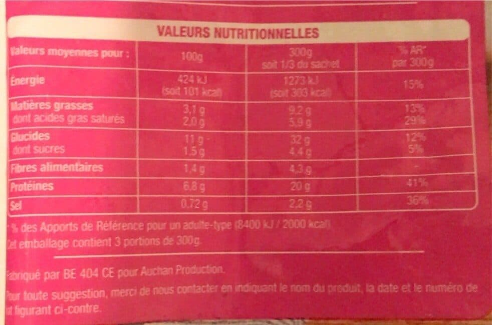 Auchan Recette de ThaïlandePoêlée thaï au poulet Pâtes, pousses de bambou et gingembre packshot