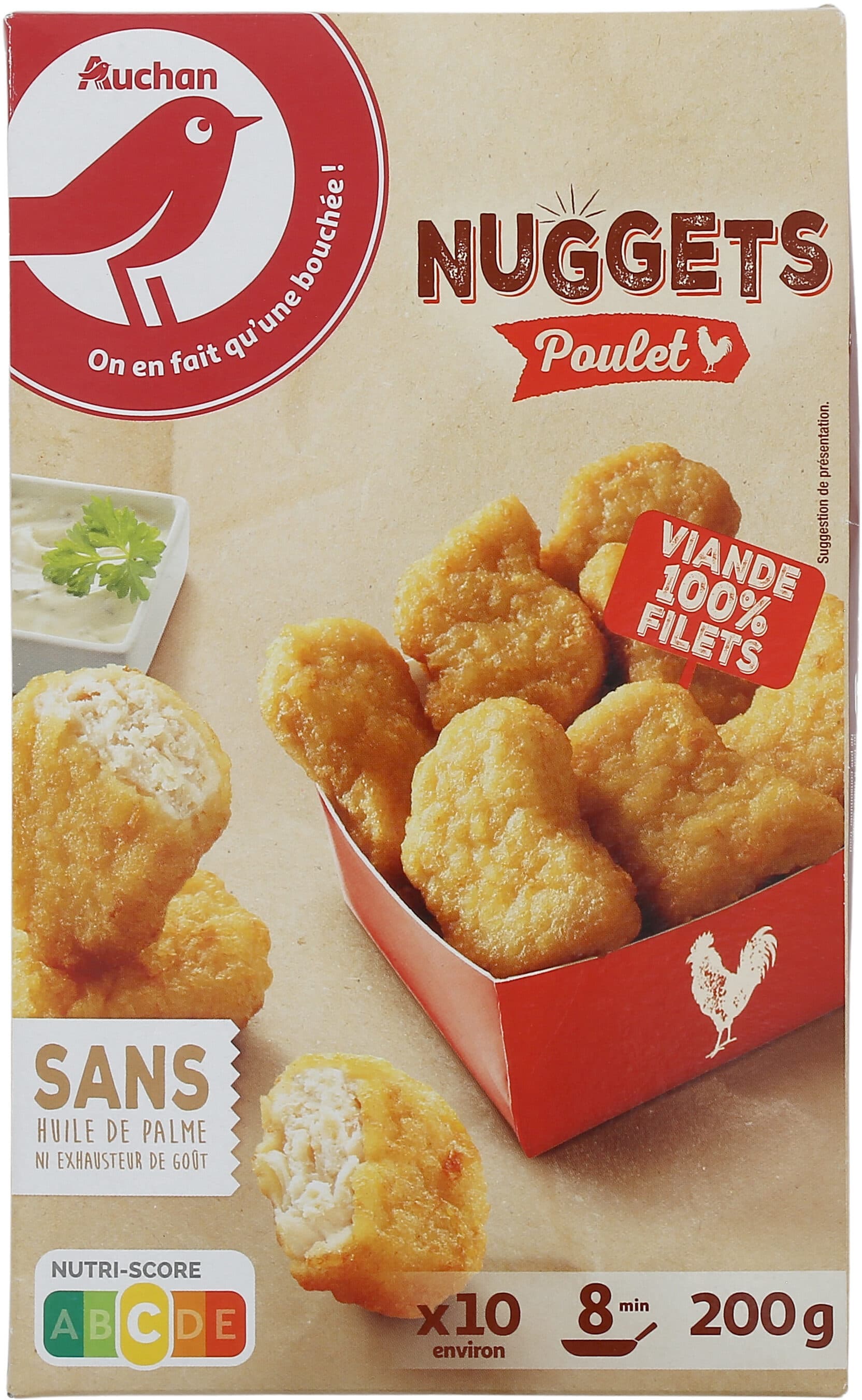 Auchan Nuggets poulet packshot