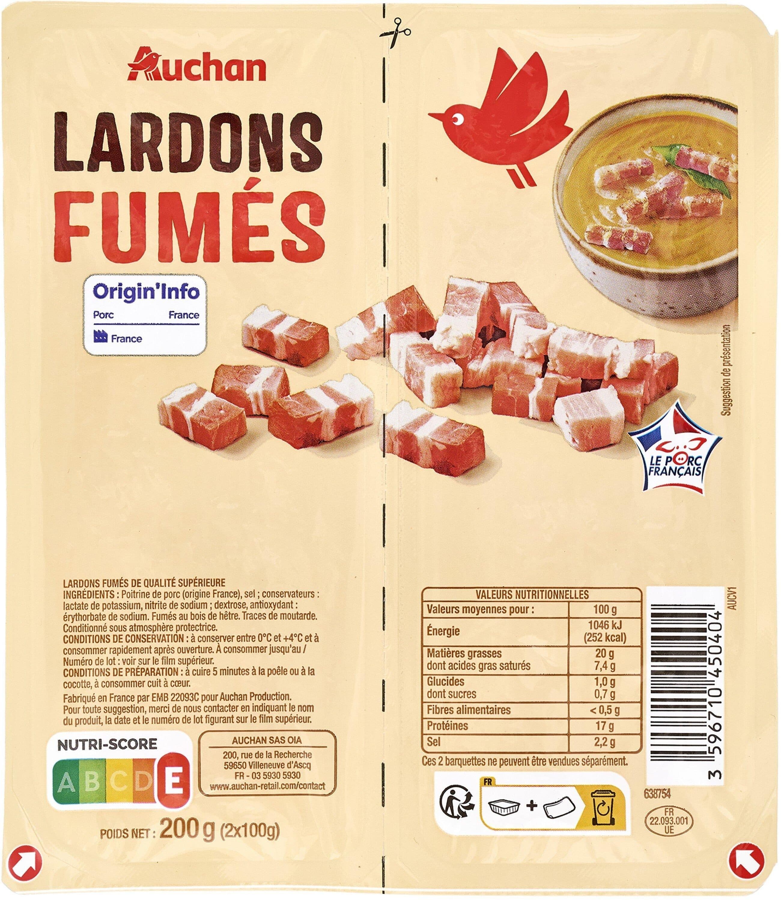 Auchan Lardons fumes packshot