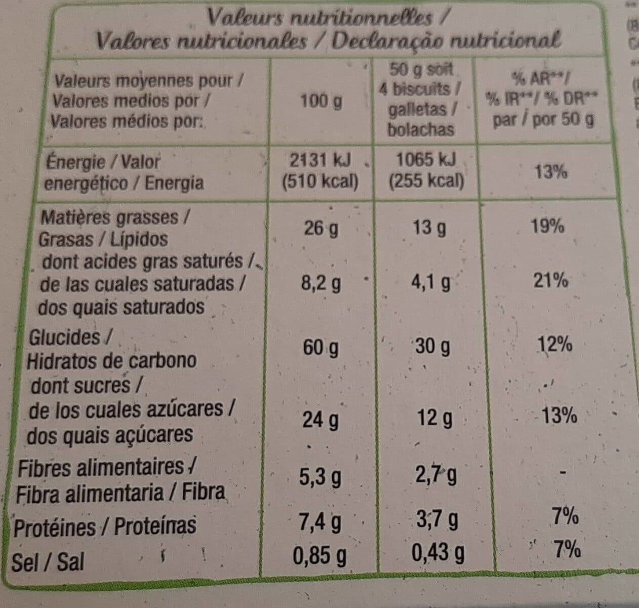 Auchan Sablés nappés Chocolat noir packshot