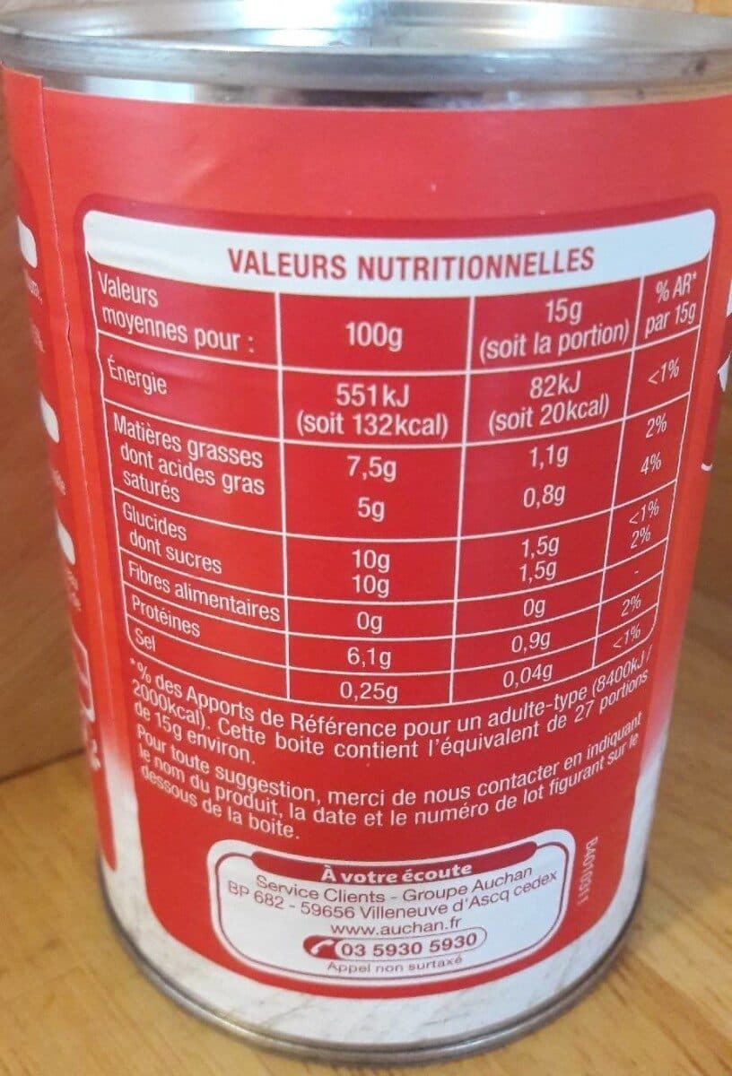 Auchan Lait concentré non sucré packshot