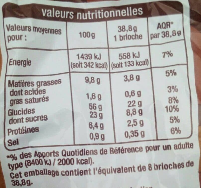 Auchan Brioches cœur chocolat packshot