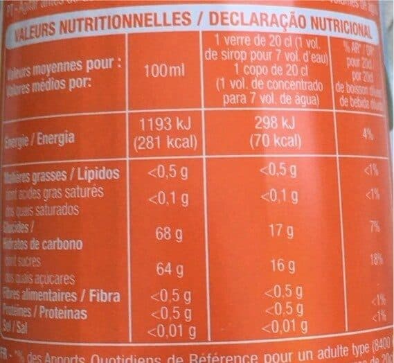 Auchan Sirop d'Orange packshot